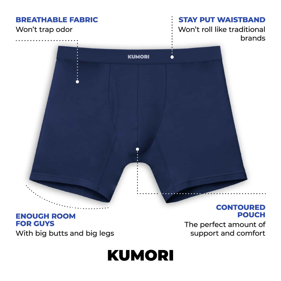 Modal Boxer Briefs 6.5" 2 Pack Maroon & Blue - Image 3